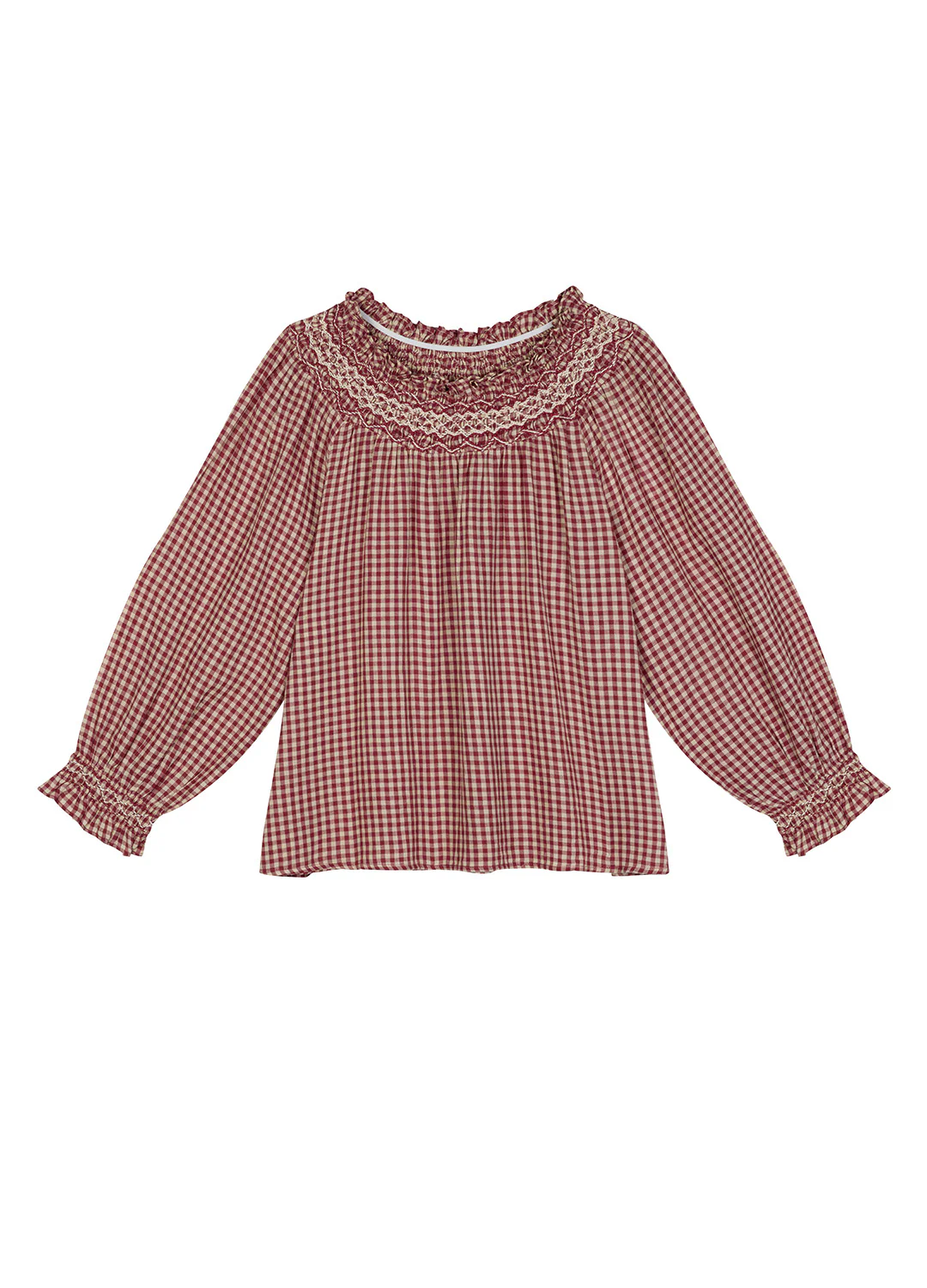Georgie Blouse - Rust Gingham - Image 8