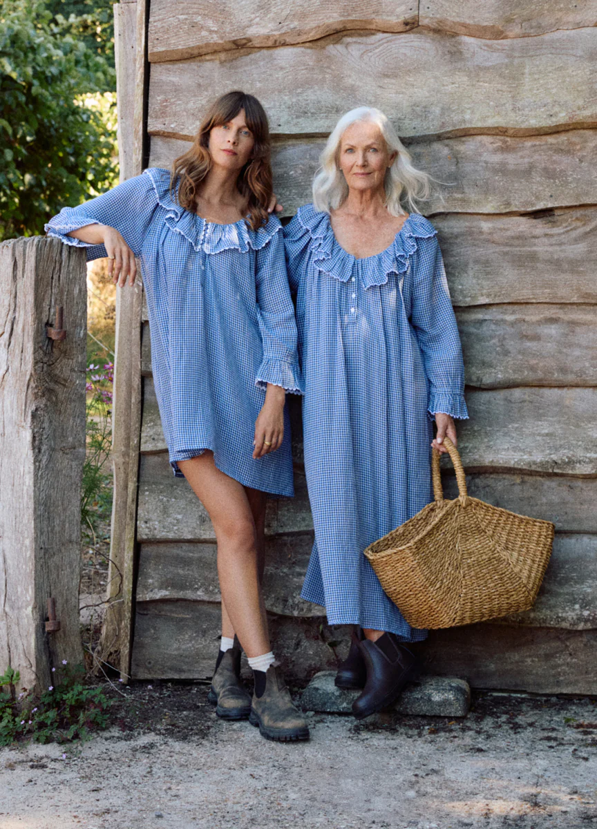 India - Navy Peony Gingham - Image 9